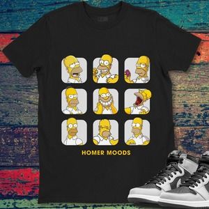 Homer Simpson Moods The Simpson Family Cute Face Unisex Gift T-Shirt
